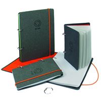 NOTES CON ANELLI IN CUOIO RICICLATO